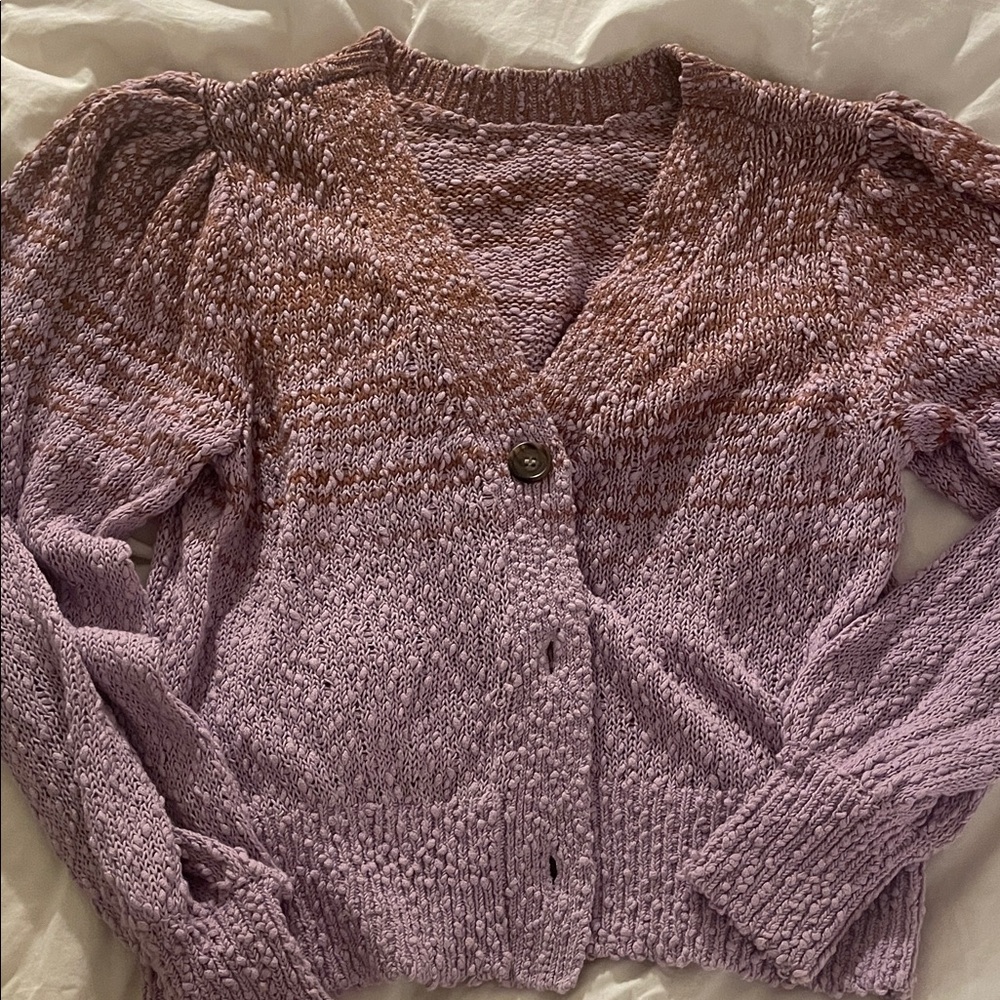 J. Crew Lavender Cardigan Sweater